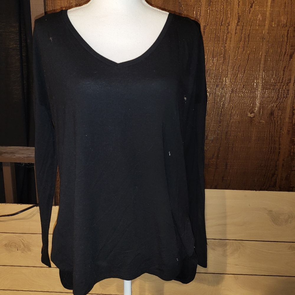 Black long sleeve top